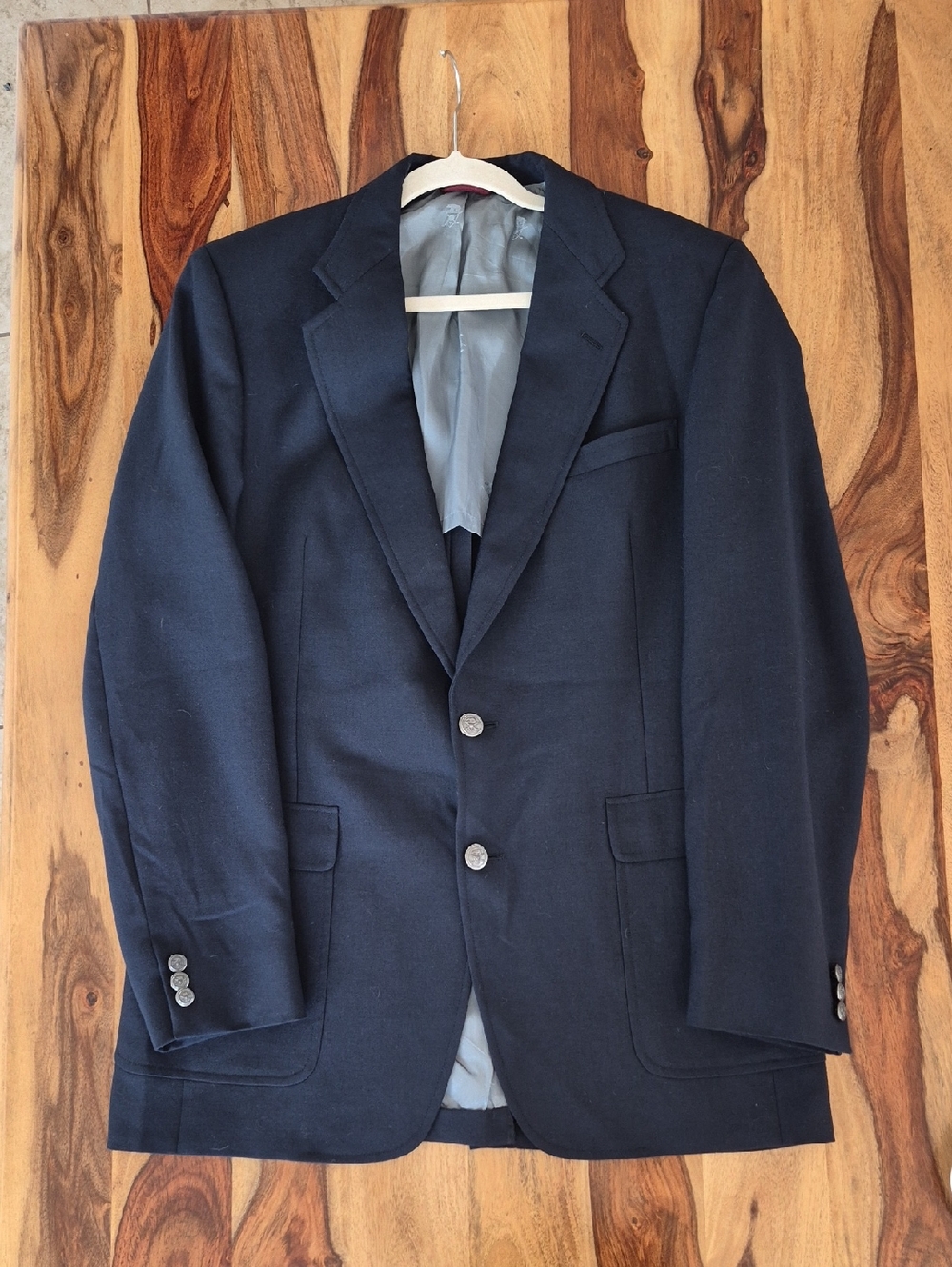 Vtg. Hart Shaffner & Marx Union Made 100% Wool Two Button Blazer Sz 43 Long